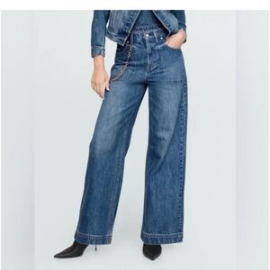 GAP X CULT GAIA Stylish Denim Wide-Leg Jeans